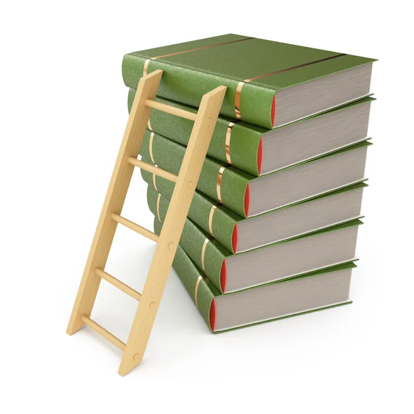 Libros y escalera — Foto de Stock