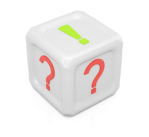Question and answer dice — Stock Photo, Image