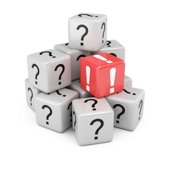 Questions and answer cubes — Stock Photo, Image