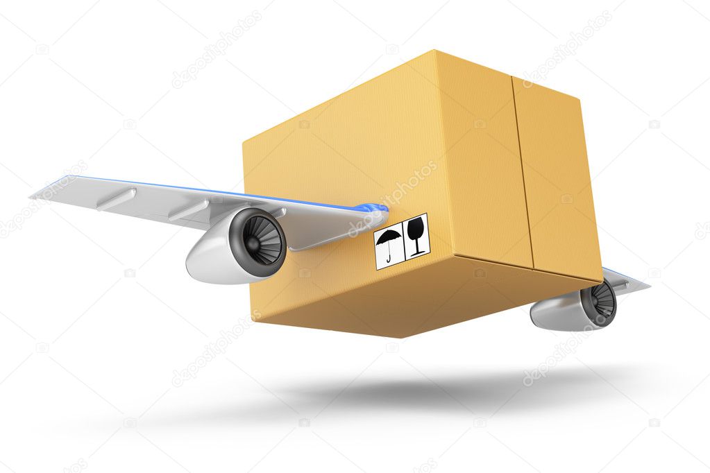 Flying cardboard box