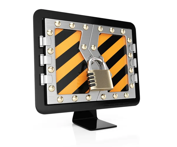 Locked computer monitor — Stock Photo, Image