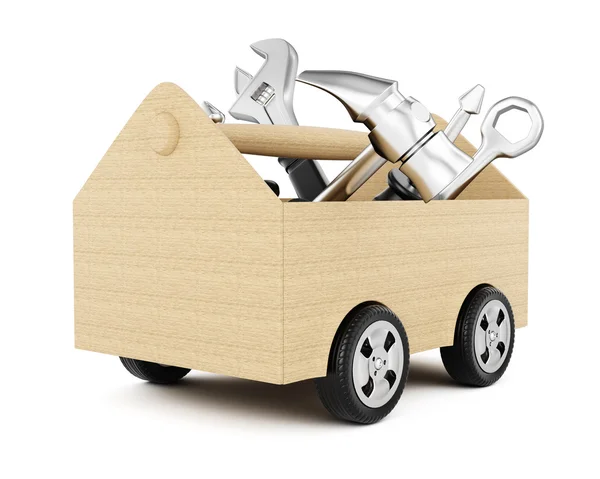 Caixa de ferramentas com rodas — Fotografia de Stock