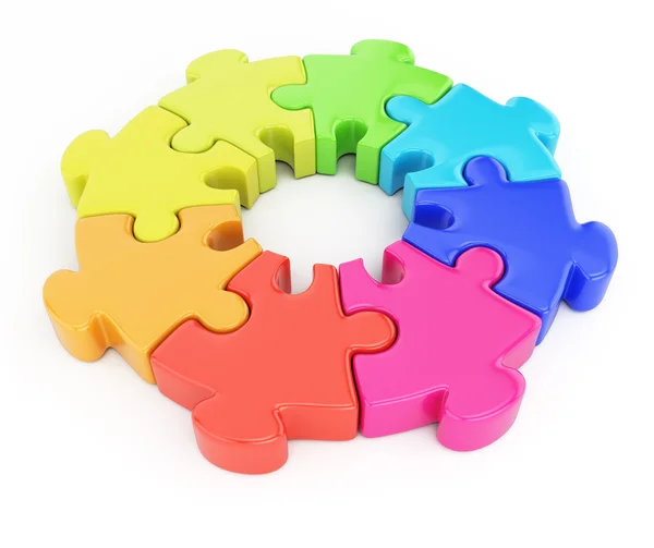 Colorful jigsaw puzzle — Stock Photo, Image
