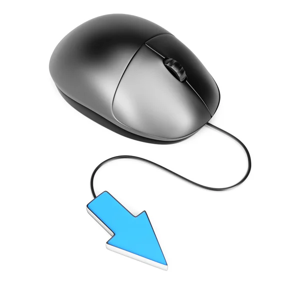 Computer mouse with cursor — Stock Photo, Image