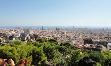 Barcelona, montjuic dağ manzarası