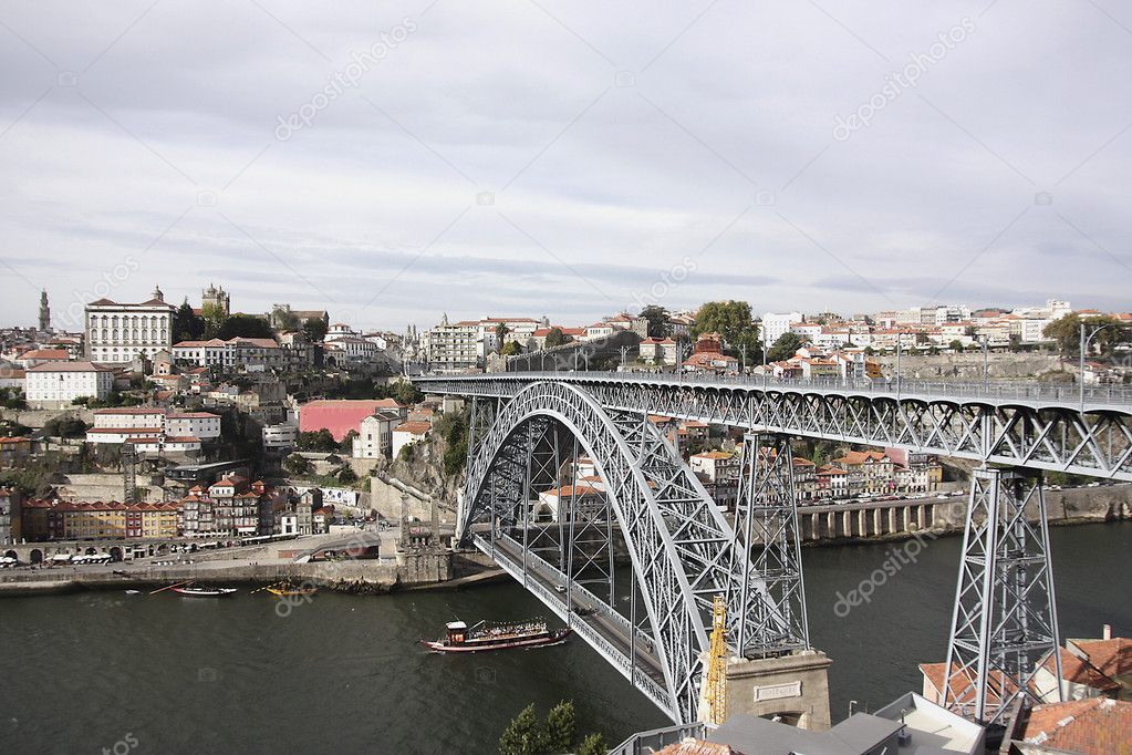 Portugal. The bridge through the river Douro.