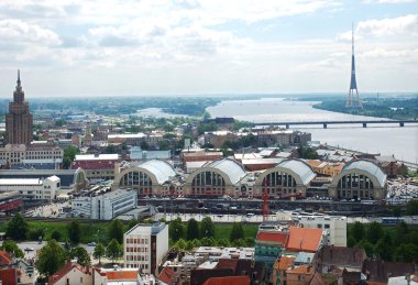 Riga.The en iyi görünümünün Merkezi Pazar