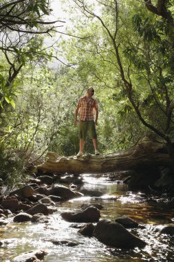 oturum açma akımı üzerinde duran genç çocuk