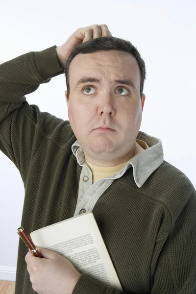 Middle Aged Man Scratching Head — Stock Photo, Image