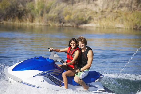 Couple Riding PWC — Stock Photo, Image