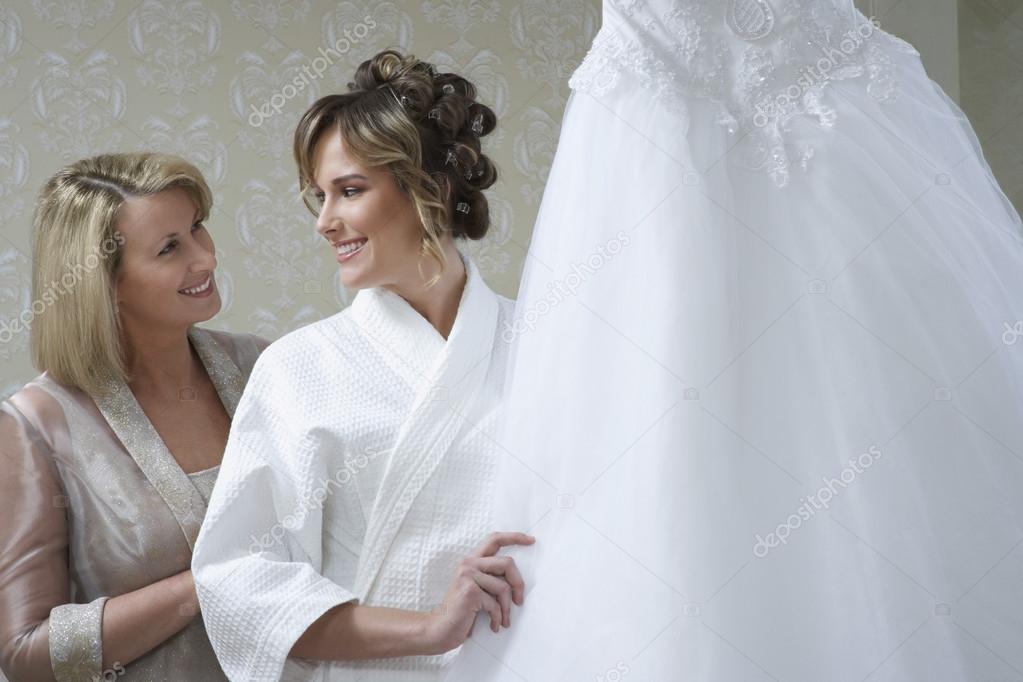 Happy Bride With Mother