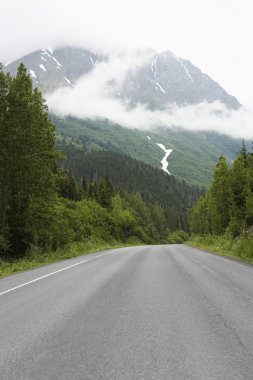 Alaska'da boş dağ yolu