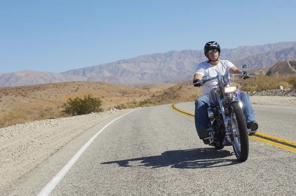 Man Riding Bike On Road — Stock Photo, Image