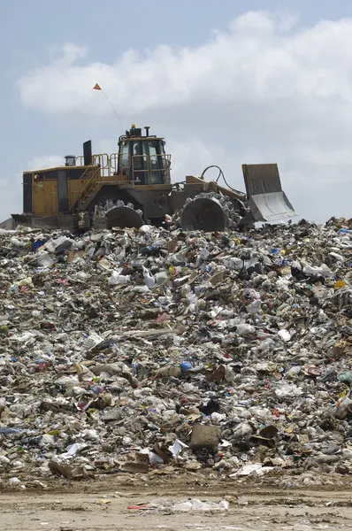 Excavator On Dumping Ground — Stock Photo, Image