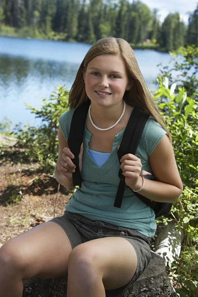 Young Teenage Hiker Resting — Stock Photo, Image