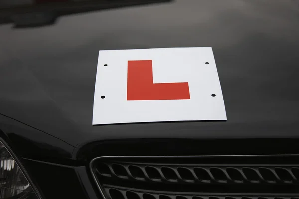Learner Driver Symbol On Car Hood — Stock Photo, Image