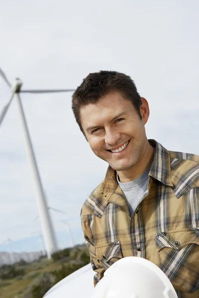 Engineer At Wind Farm — Stock Photo, Image