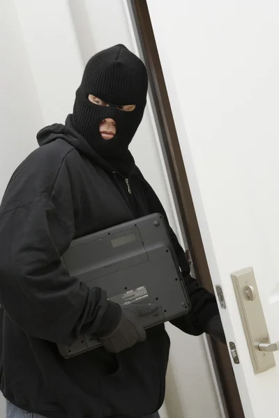 Thief Stealing Laptop — Stock Photo, Image