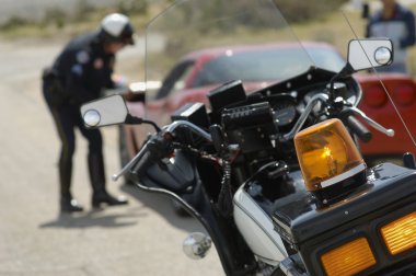 Polisin motosiklet trafik