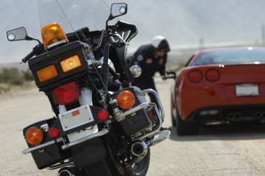Trafik polisin motosiklet closeup