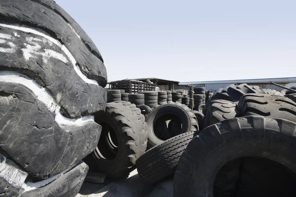 Old Tires In Recycling Centre — Stock Photo, Image