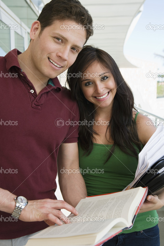 College Students With Book