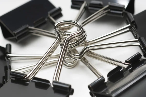 Binder Clips Stack — Stock Photo, Image