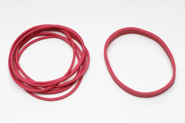 Red Rubber Bands — Stock Photo, Image