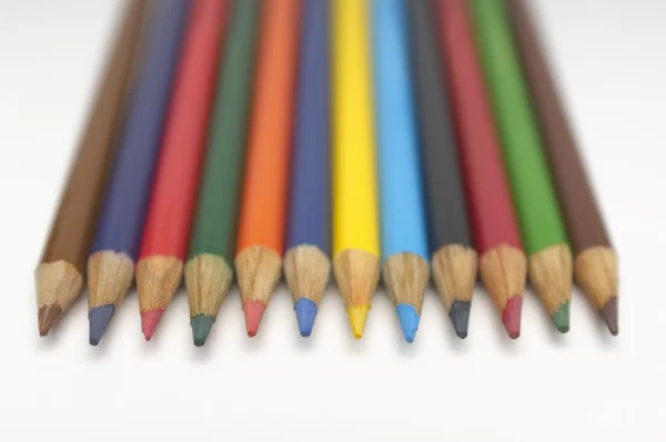 Colorful Pencils In A Line — Stock Photo, Image