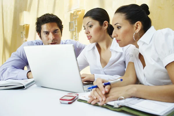 Üzleti kollégák Laptop használata — Stock Fotó