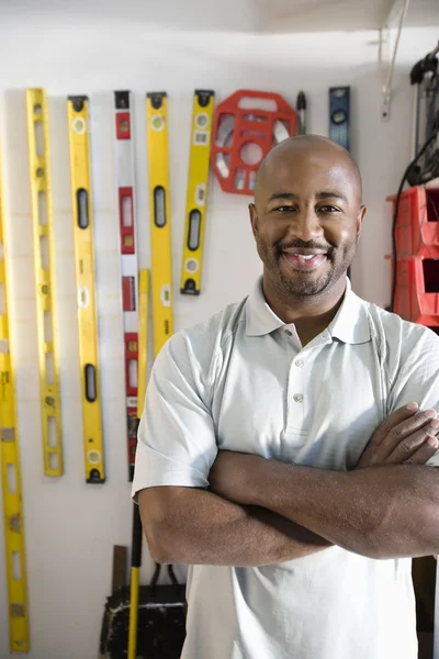 Happy Man At Workplace — Stock Photo, Image