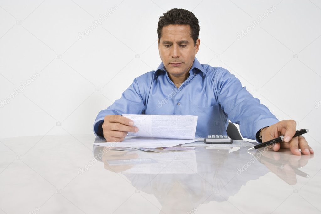 Man Doing Finances