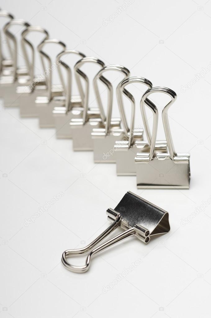 chrome binder clips