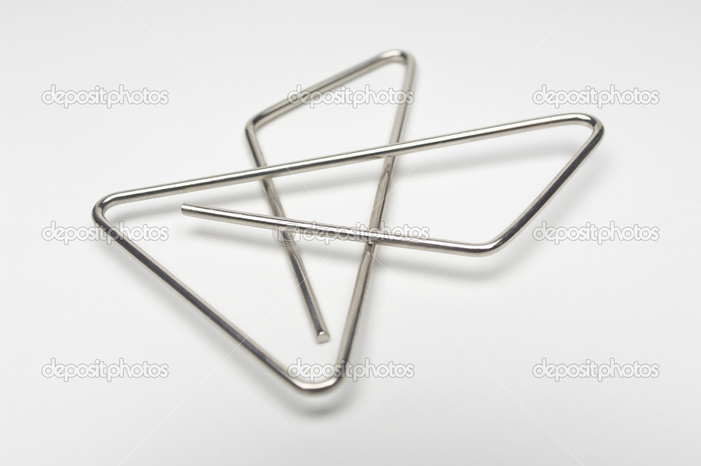Paper Clip On White Background