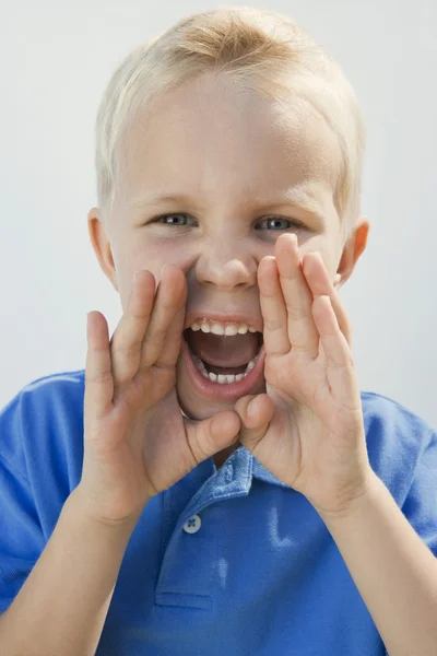 Young Boy Shouting — Stock Photo, Image