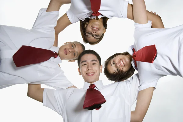 High School Friends Huddling — Stock Photo, Image