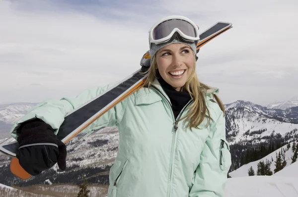 Cheerful Skier — Stock Photo, Image