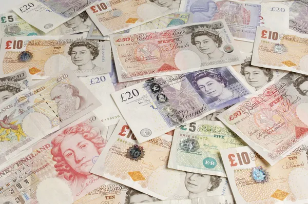 Британская бумажная валюта — стоковое фото