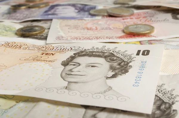 Британская бумажная валюта — стоковое фото