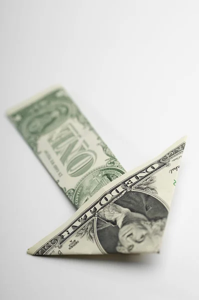 Arrow Sign Made Of Dollar Bill — Stock Photo, Image