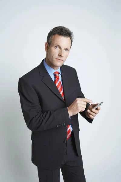 Businessman Using Cell Phone — Stock Photo, Image