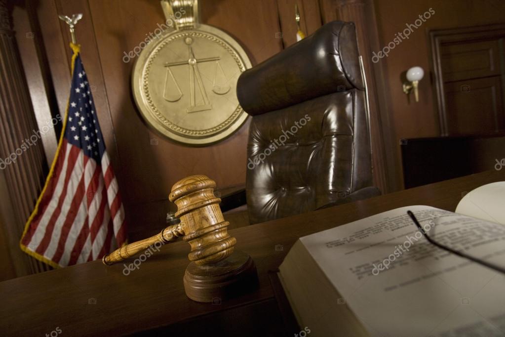 Judge’s Chair In Courtroom — Stock Photo © londondeposit #21861855