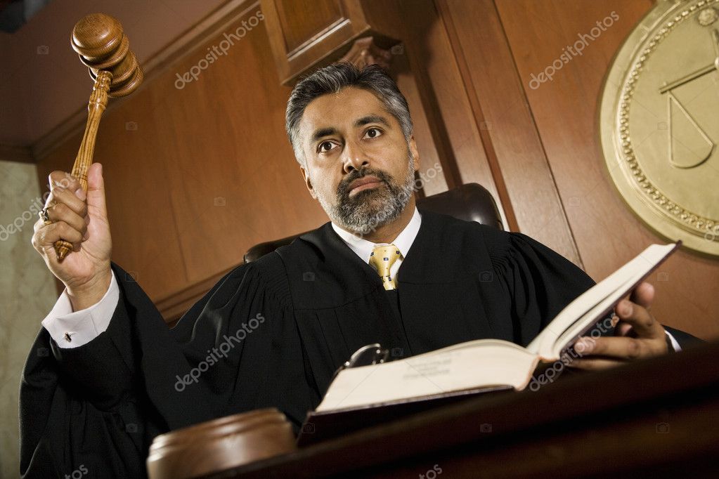 Male Judge Knocking Gavel — Stock Photo © londondeposit #21862015