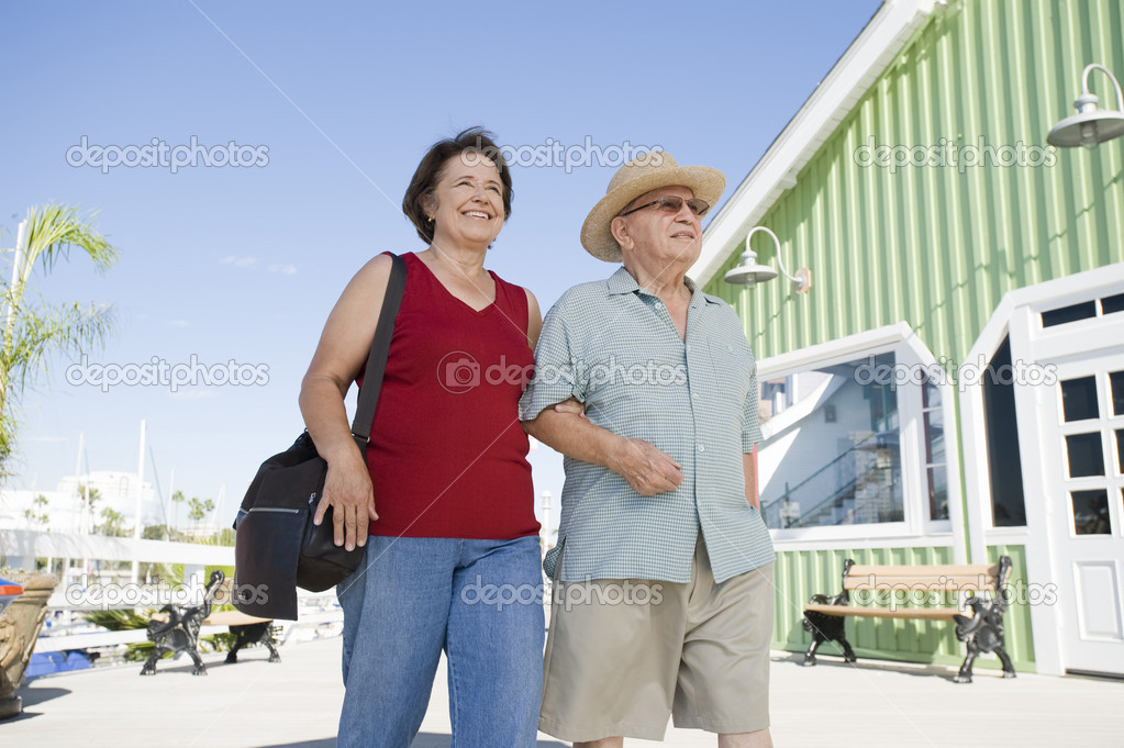 Senior Couple Walking Together