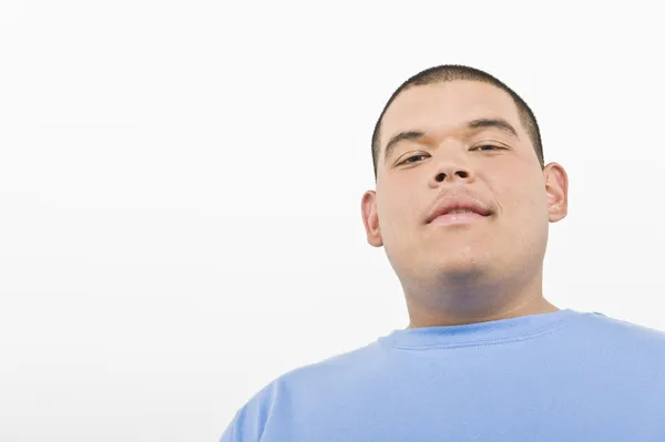 Portrait Of An Obese Young Man — Stock Photo, Image