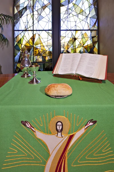 Un conjunto de altar para la comunión — Foto de Stock