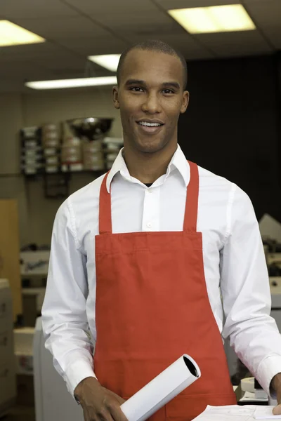 Portrait of African American man smiling Stock Photo