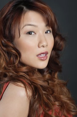Portrait of a beautiful young Asian brunette woman