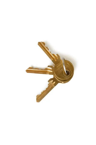 Set of keys over white background — Stock Photo, Image
