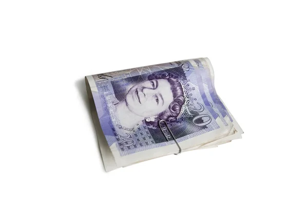 Close-up of Euro paper notes in clip — Stock Photo, Image